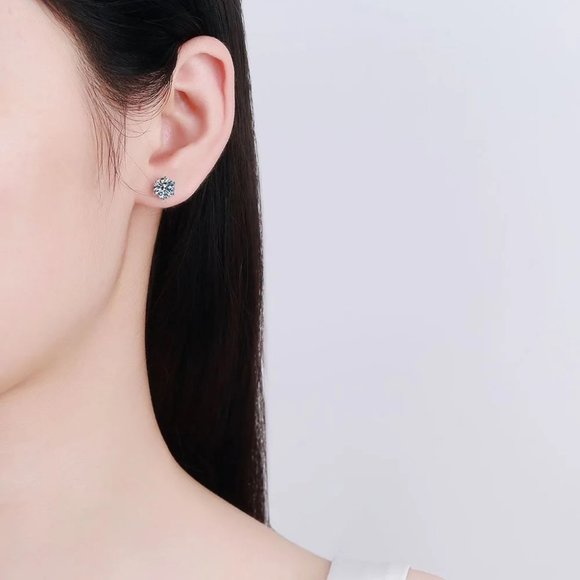 Certified 2ct. t.w. Diamond Solitaire Stud Earrings - Picture 6 of 15